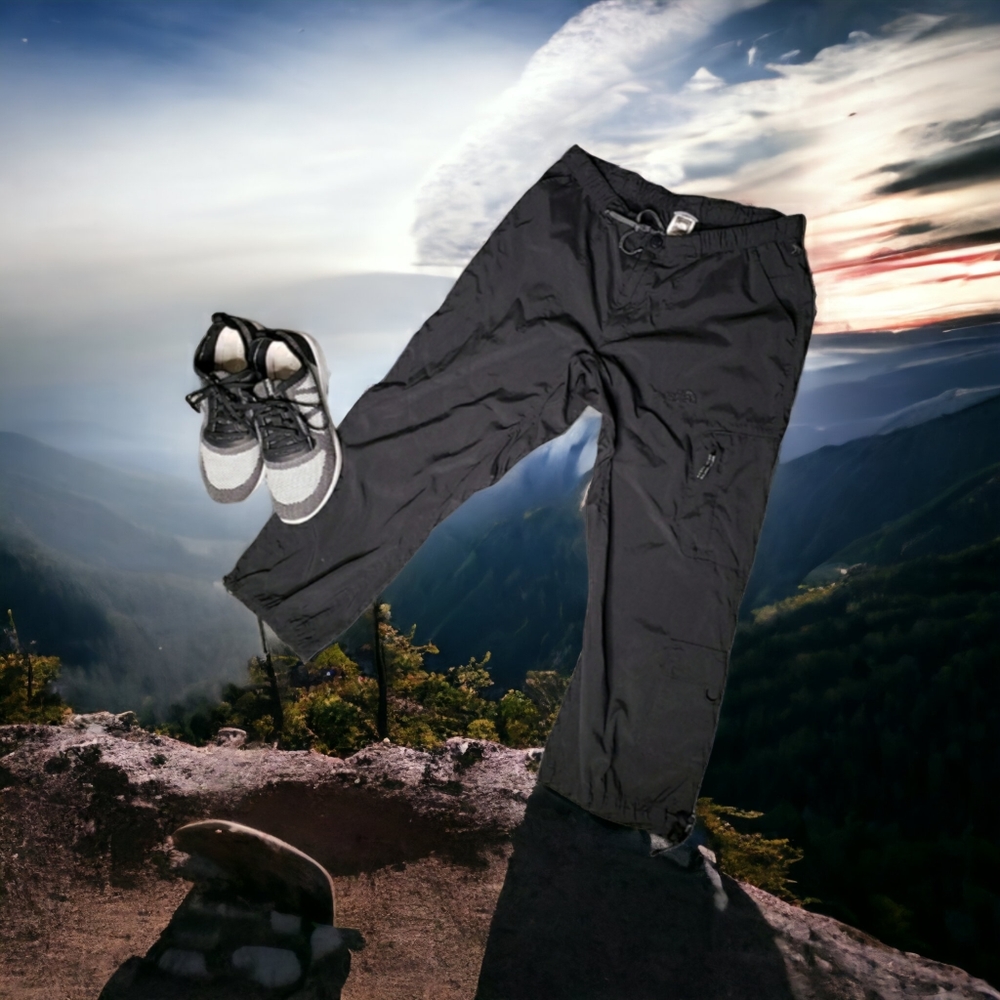 North Face Cropped Drawstring Cargo Tech Utility Hiking Gorp Granola Pants 10